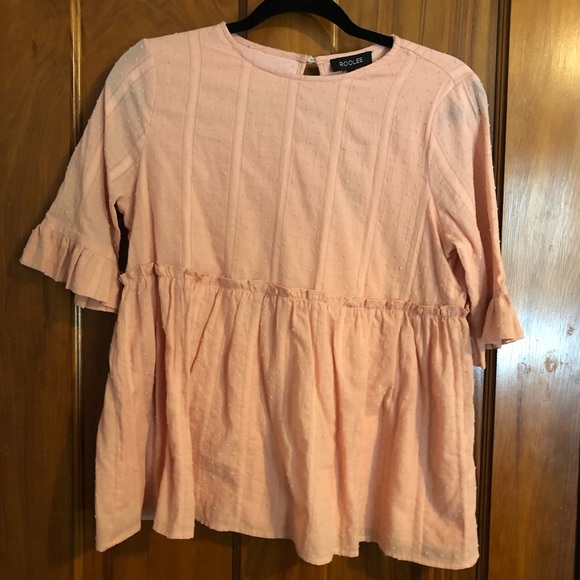 NWT Roolee Drop Waist Peplum baby Doll Top - Picture 6 of 10